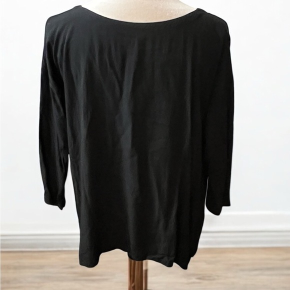 J. Jill Black Button Down Tunic Relaxed Fit - Picture 3 of 5